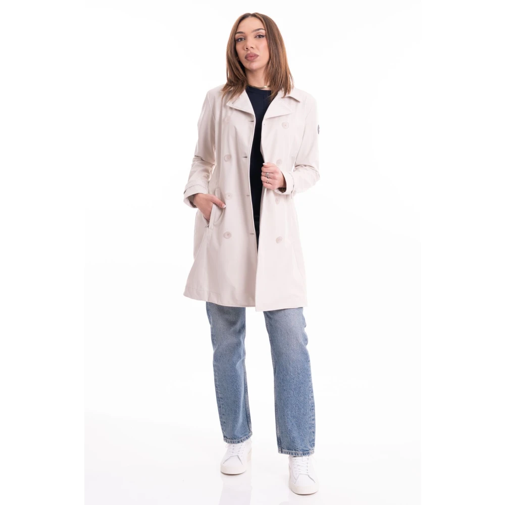 Colmar Dames Softshell Trench met Tailleband White Dames