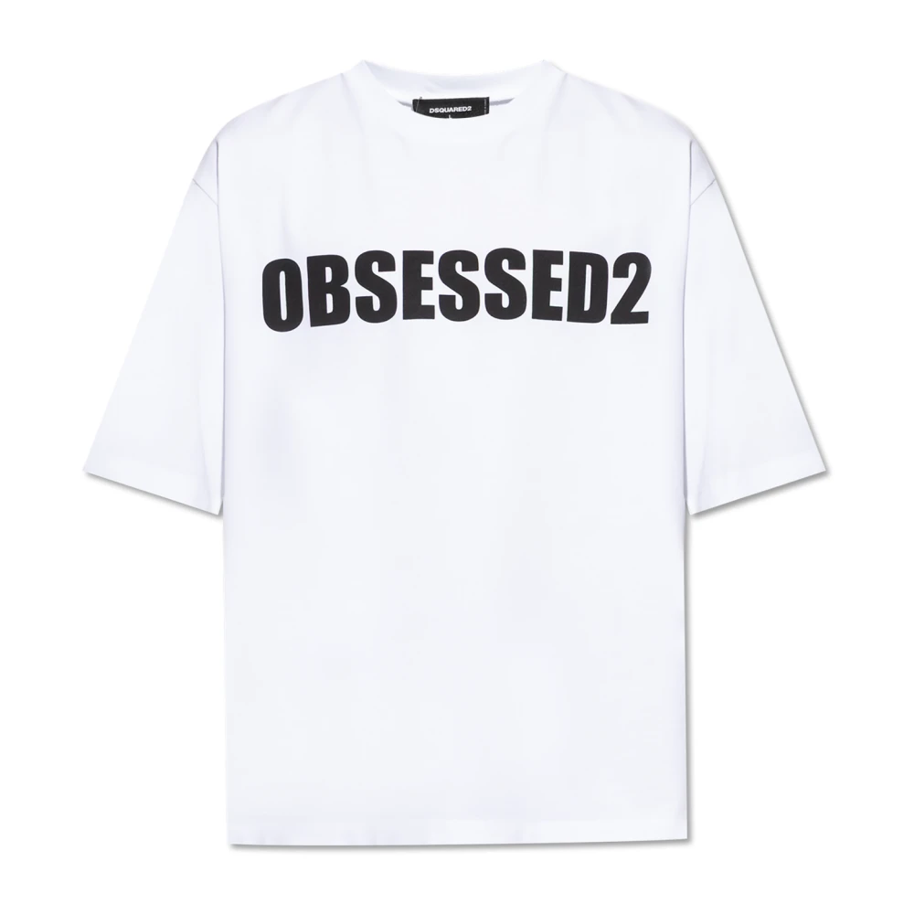 Dsquared2 Men's White T-Shirts, 2XL, T-Shirt With Logo
