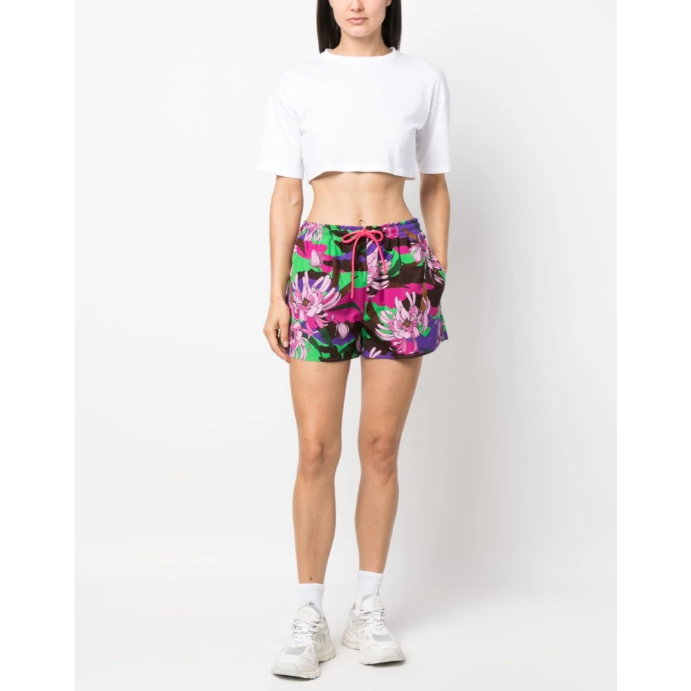 Moncler Bloemenprint Trekkoord Shorts Multicolor Dames