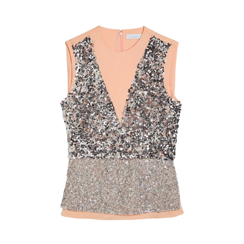 Rabanne Women's Sequined Jersey Top