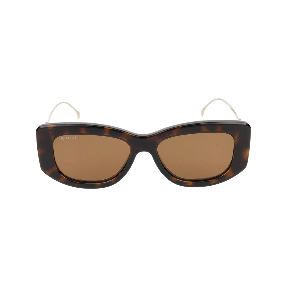 Gucci Women's Brown Sunglasses, 55 Mm, Havana Gold Sunglasses