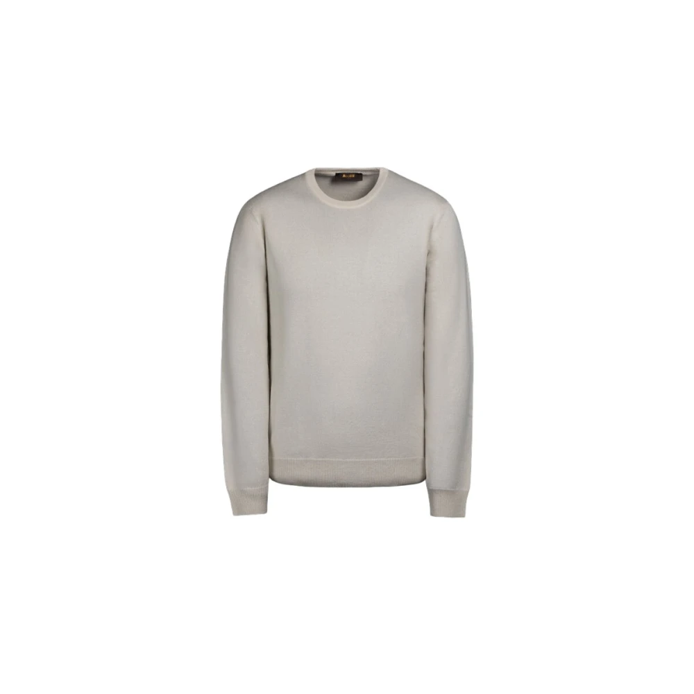 Moorer Men's White Round-Neck Knitwear, 3XL, Orvieto-Ws5