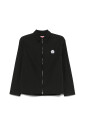 black-zip-front-classic-collar-shirt