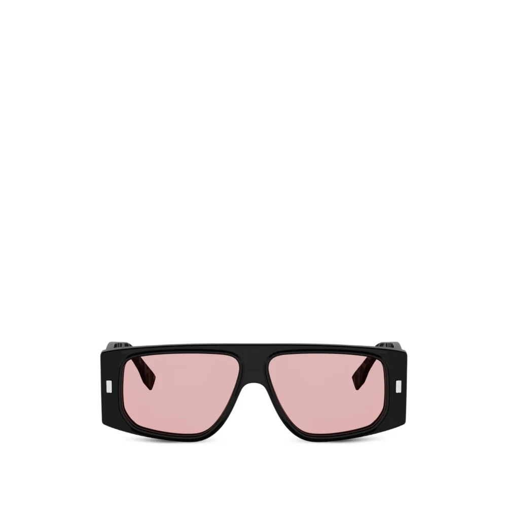 Fendi Black Sunglasses, Male, 56 Mm, Ff Squared Aviator Sunglasses