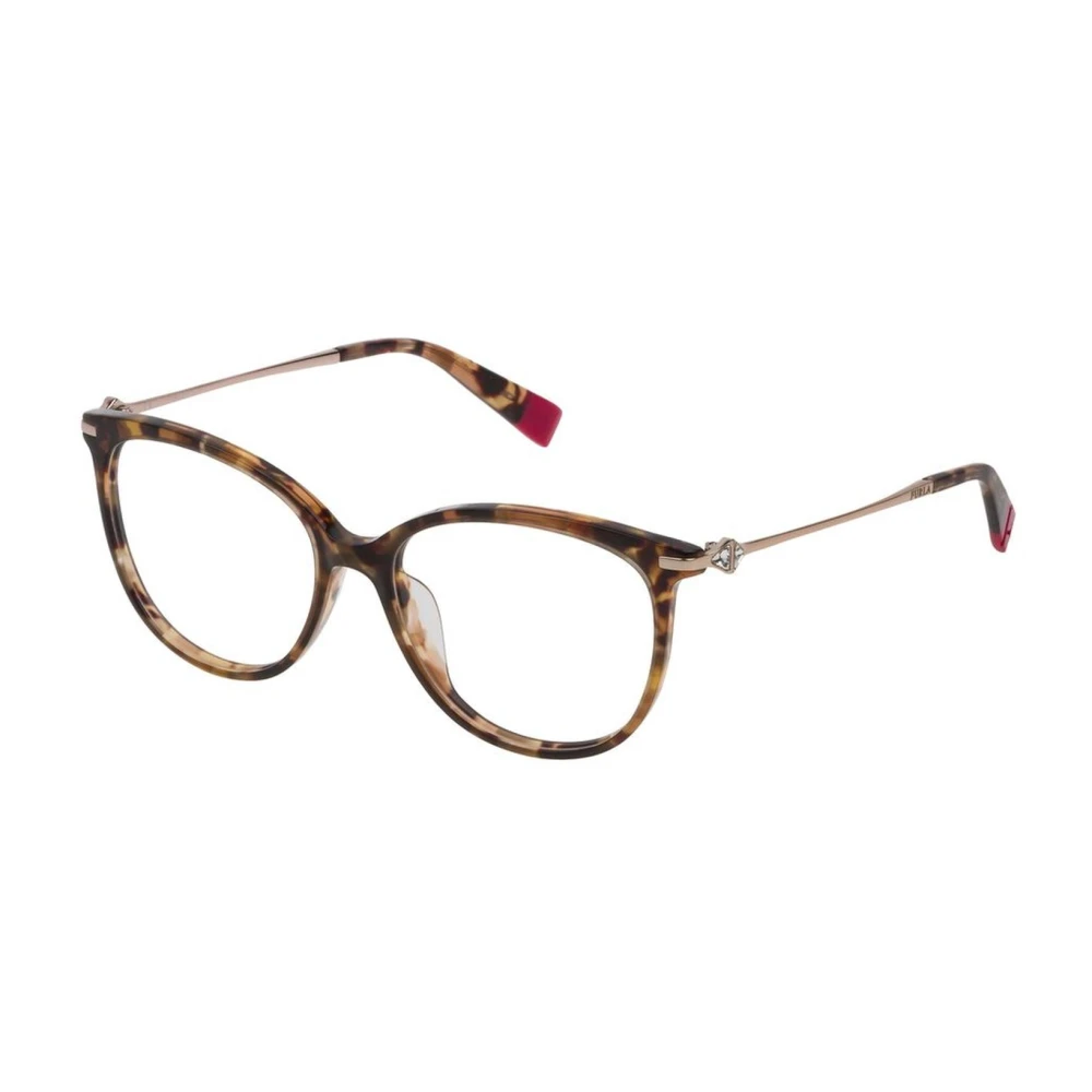 Furla Bruin Acetaat Metalen Frame Bril Brown Dames