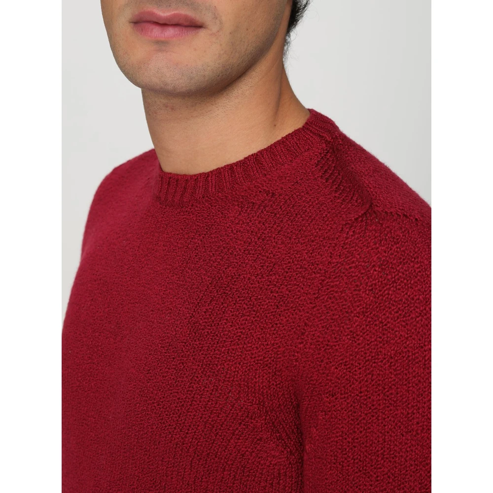 Drumohr Bordeaux Sweaters Red Heren