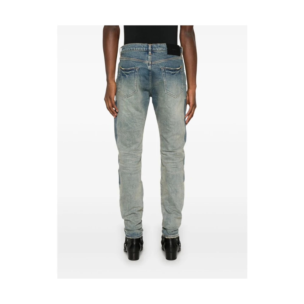 Purple Brand Indigo Blauwe Klassieke Jeans met Logopatch Blue Heren