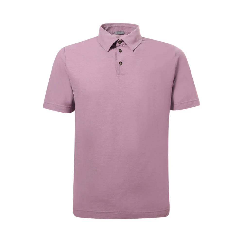 Zanone Polo Shirts Pink Heren