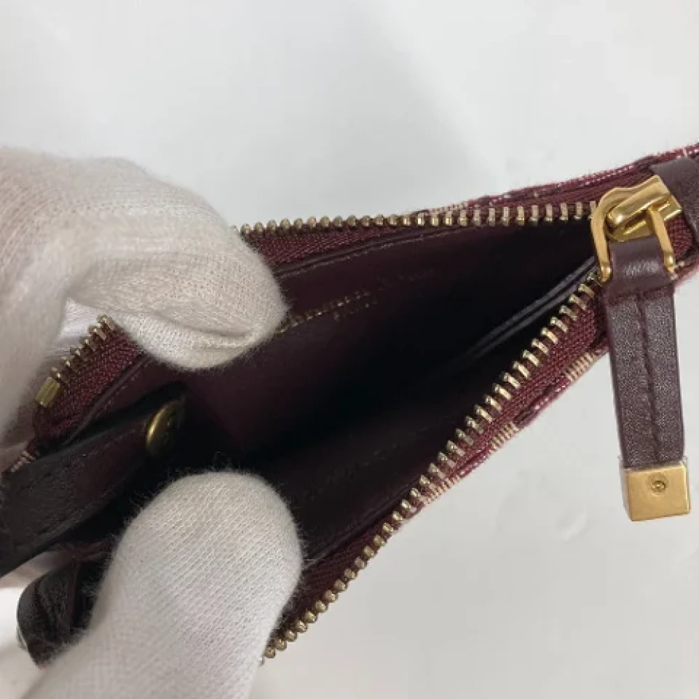 Dior Vintage Pre-owned Canvas wallets Red Dames
