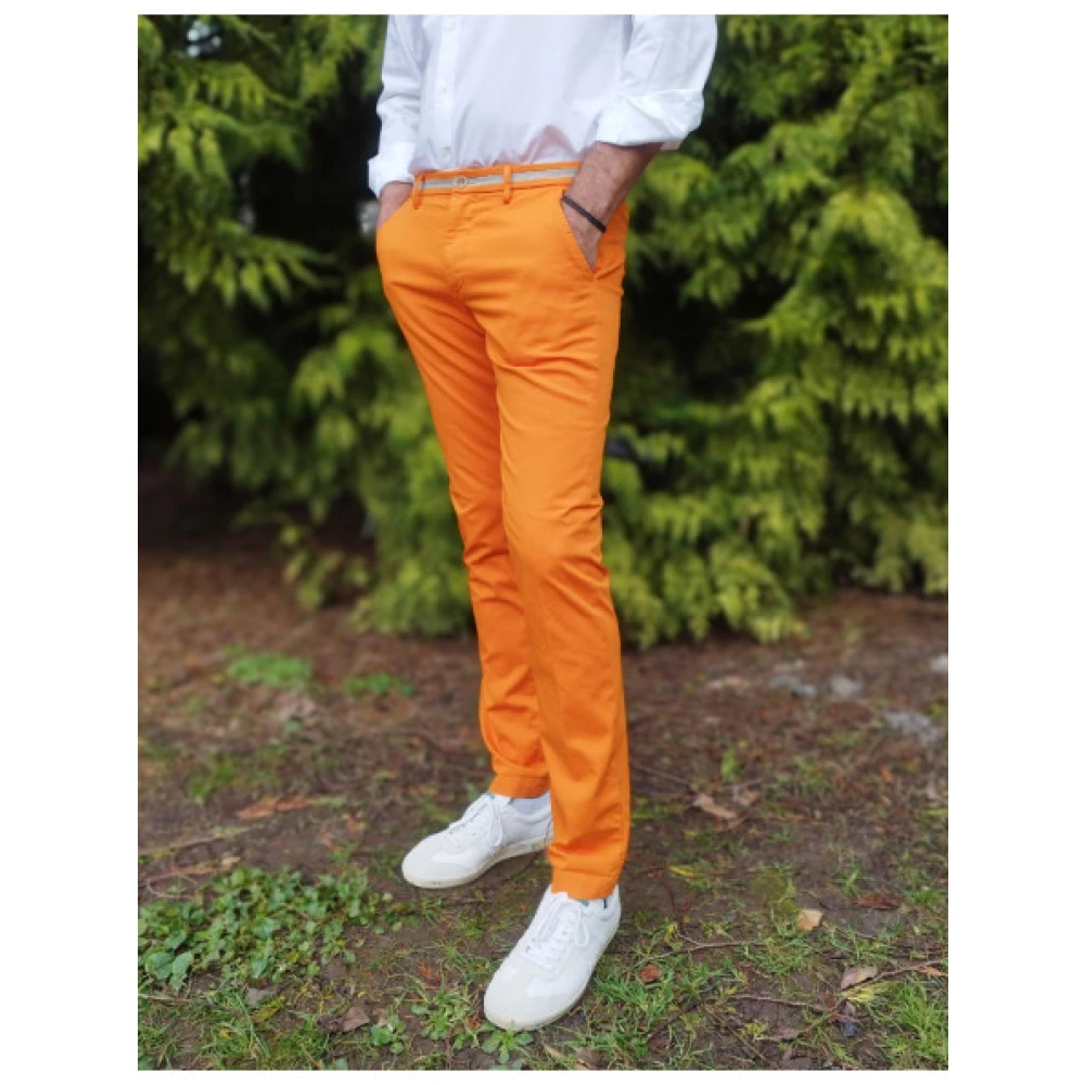 Mason's Slimme Torino University Broek Orange Heren