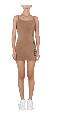Quote Fuzzy Mini Dress