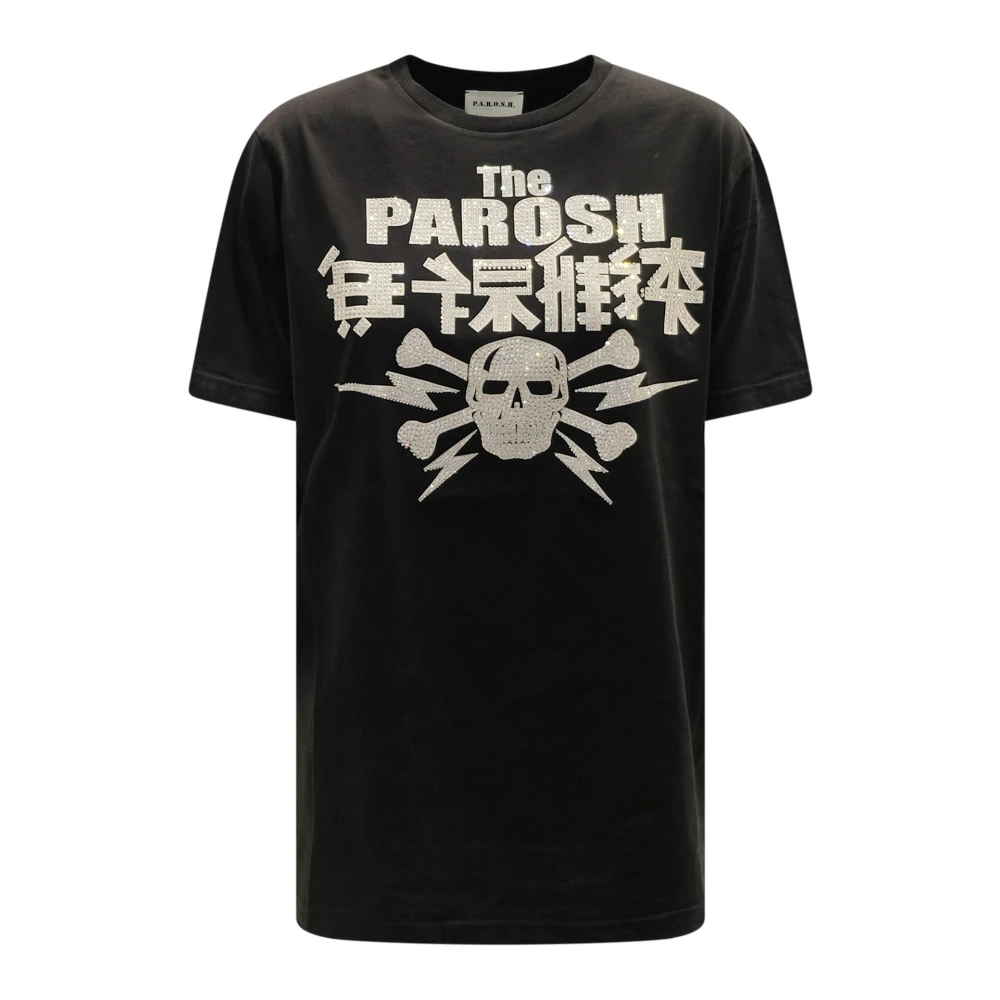P.a.r.o.s.h. Zwart Katoenen T-Shirt Culmine Black Dames