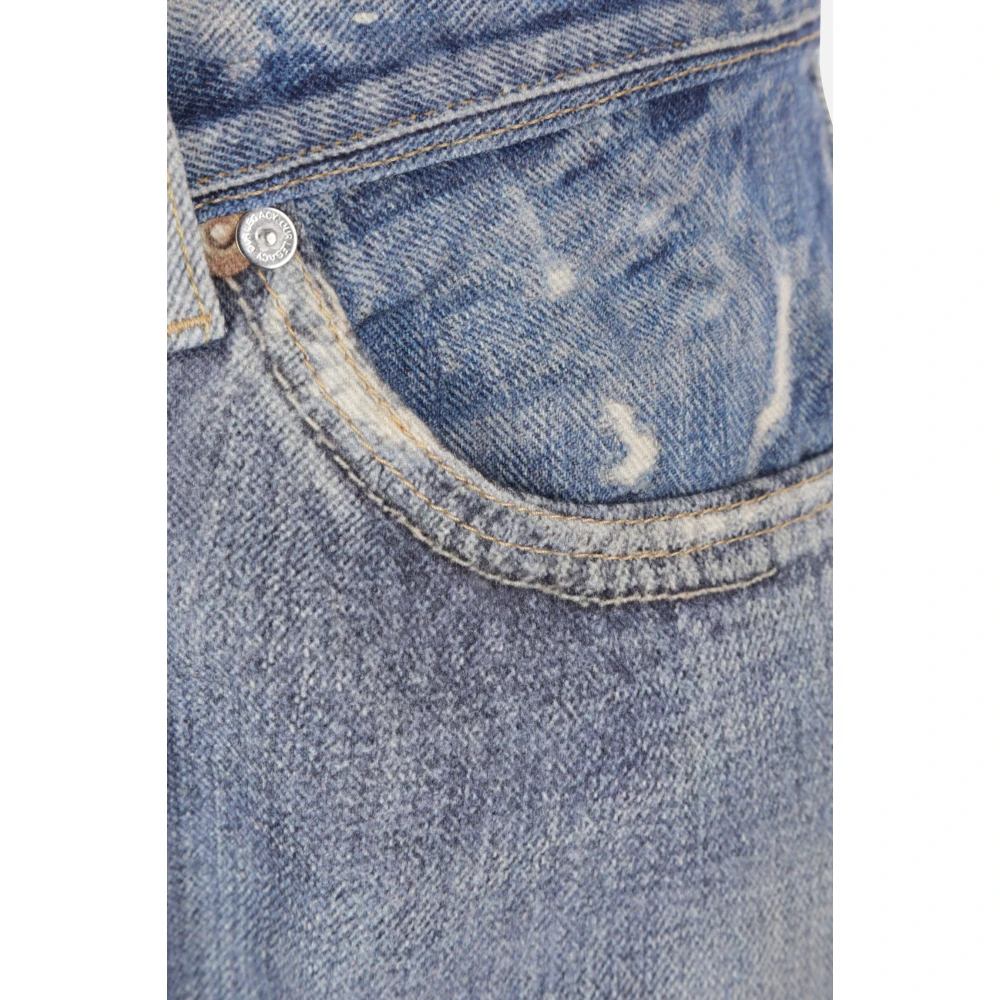 Our Legacy Oversize Trompe l'oeil Gewassen Blauwe Jeans Blue Heren
