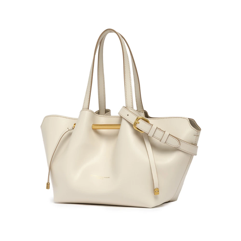 Gianni Chiarini Leren schoudertas White Dames