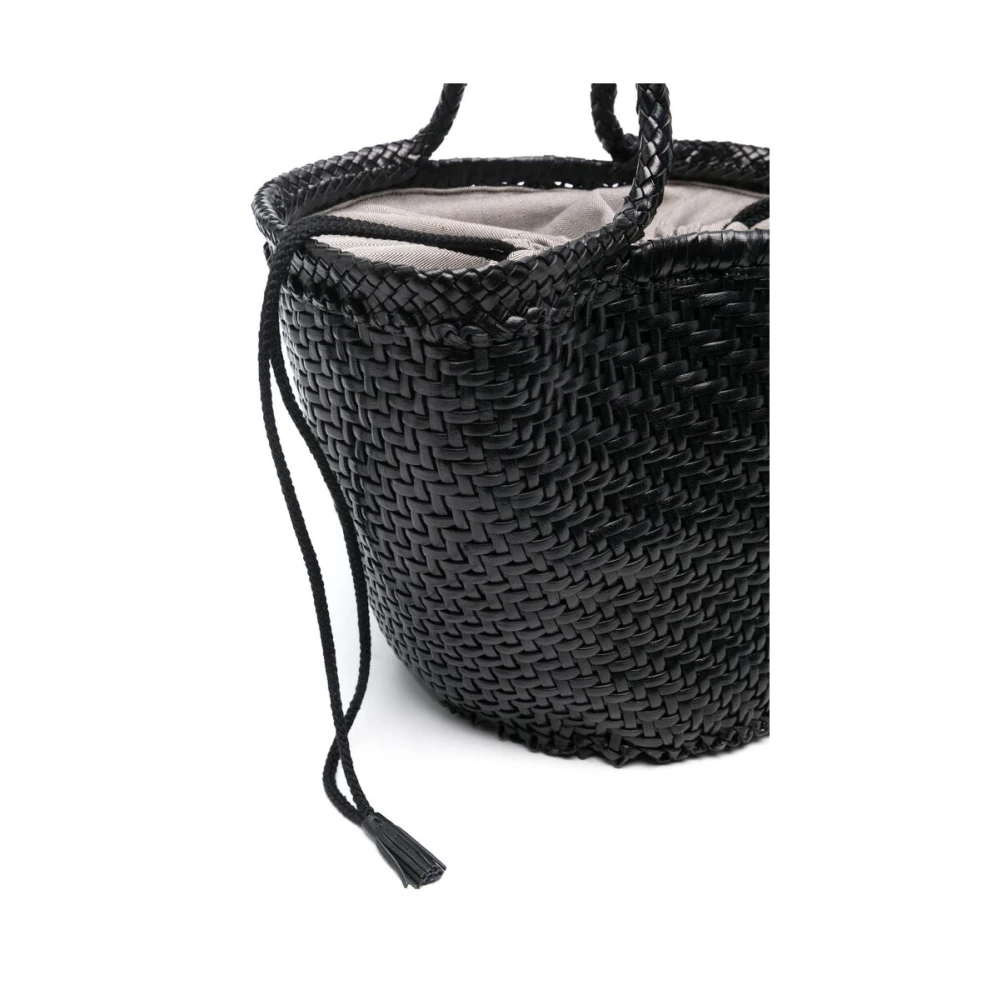 Dragon Diffusion Zwarte Leren Trekkoordtas Black Dames