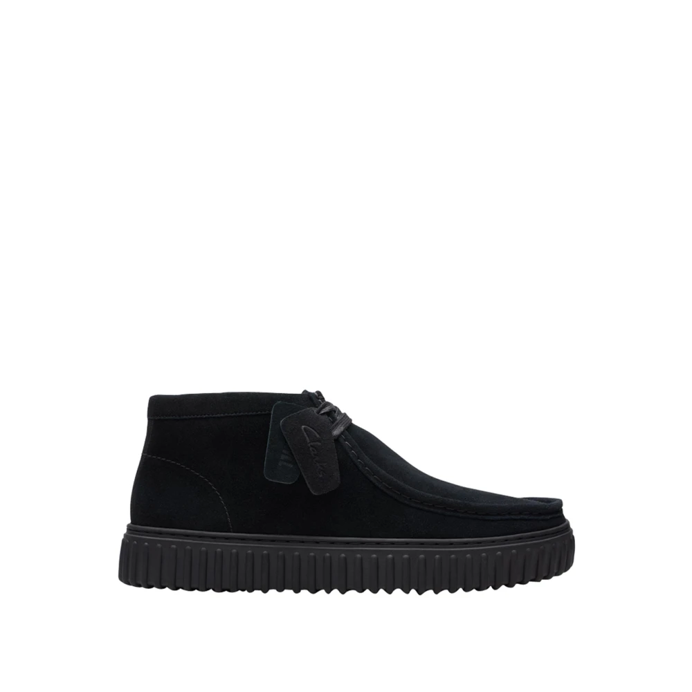 Clarks Men's Black Modern Suede Ankle Boot - Lace-Up Boots - 9 Uk - Shoes