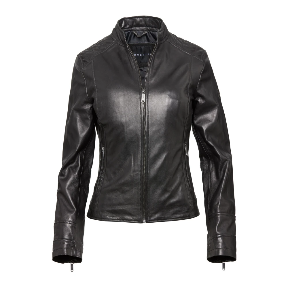 Bugatti Elegante Leren Jas voor Vrouwen Black Dames