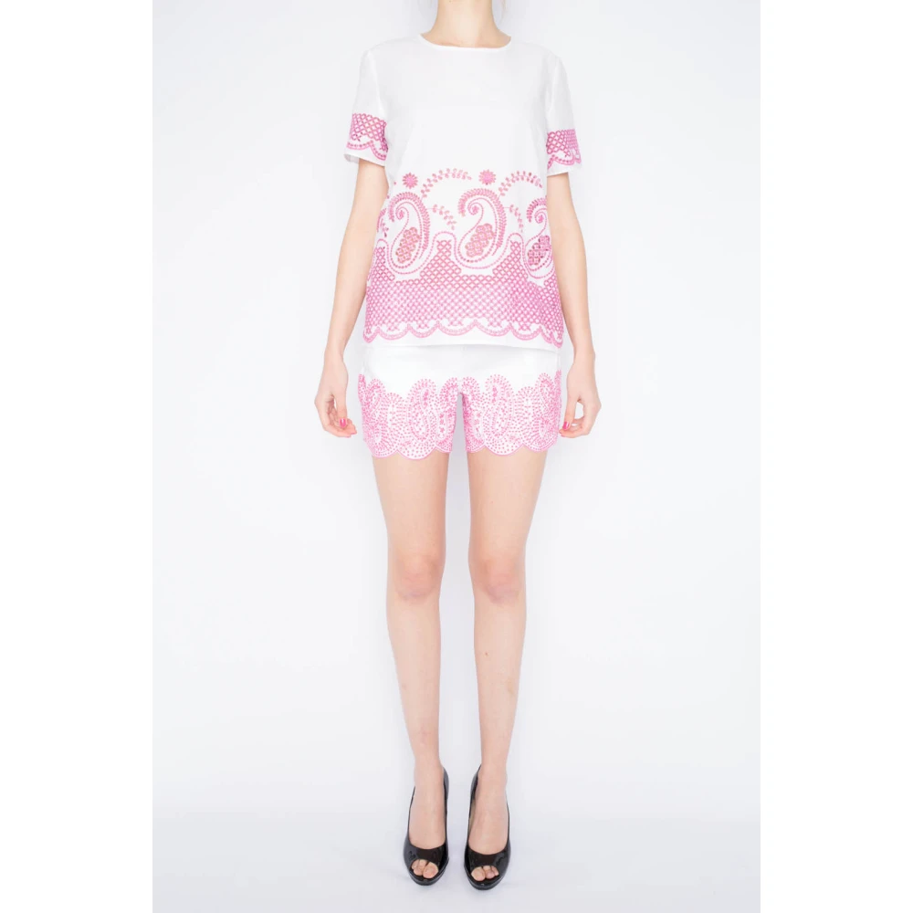 Michael Kors Witte Plumb Blossom Mini Shorts White Dames