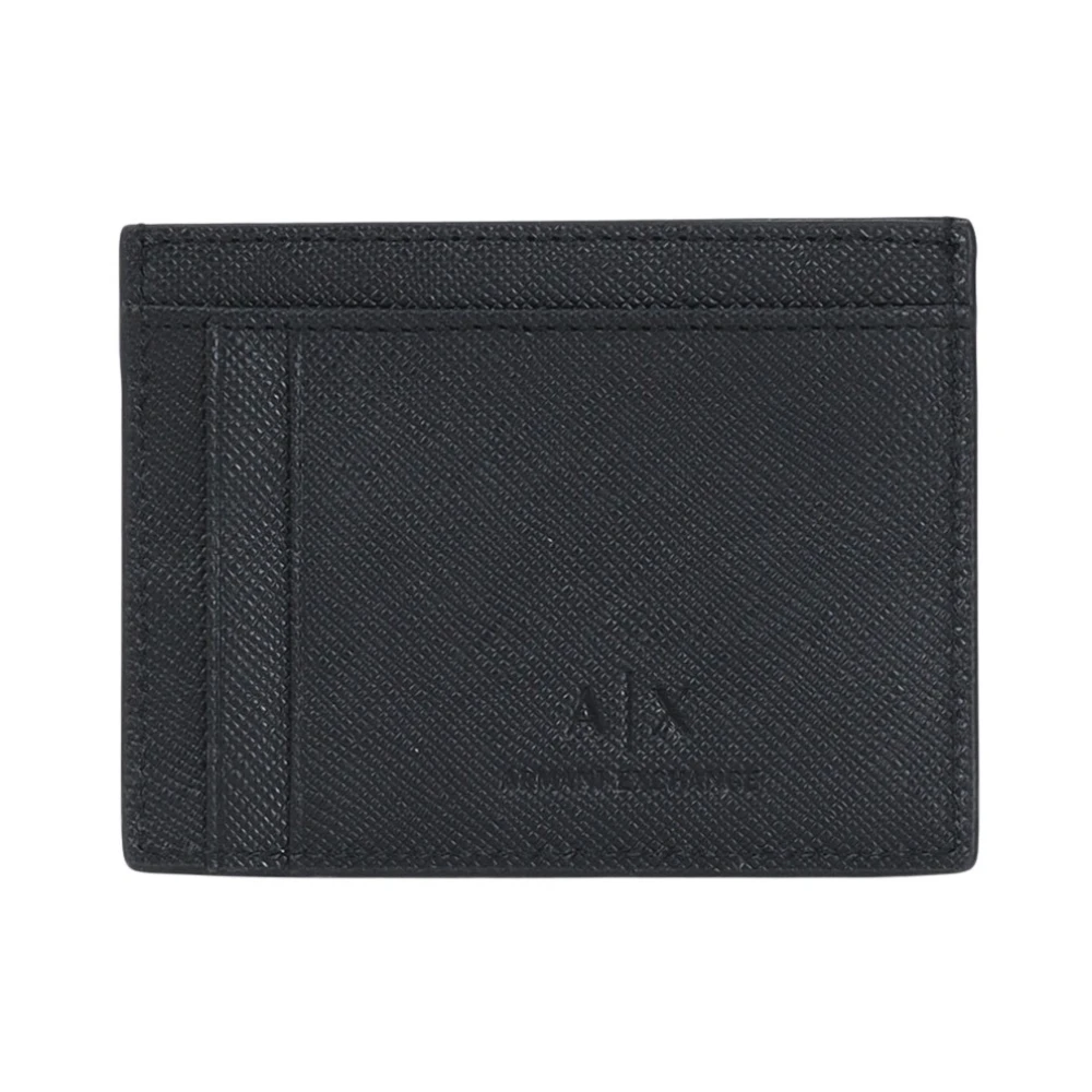 Armani Exchange Minimalistische Heren Zwarte Pasjeshouder Black Heren