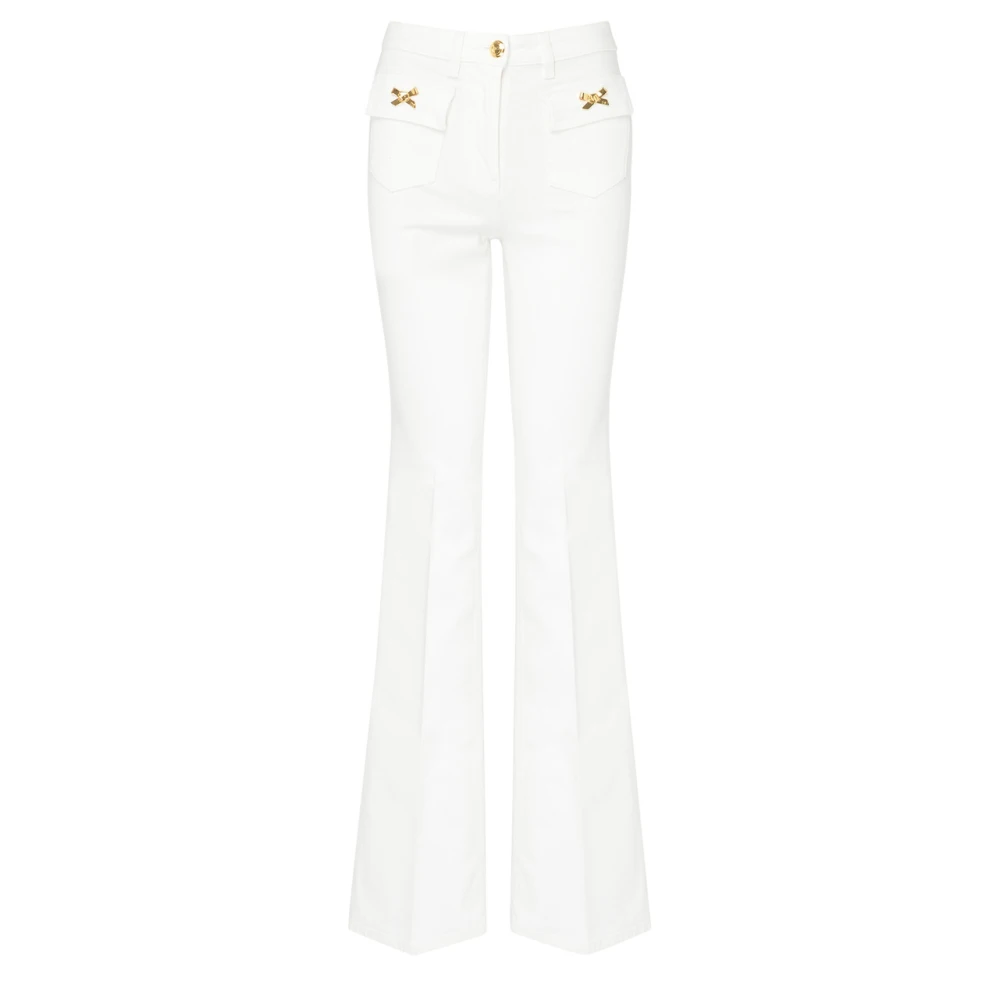 Elisabetta Franchi Ivory Jeans Mod Pj93N51E2-360 White Dames