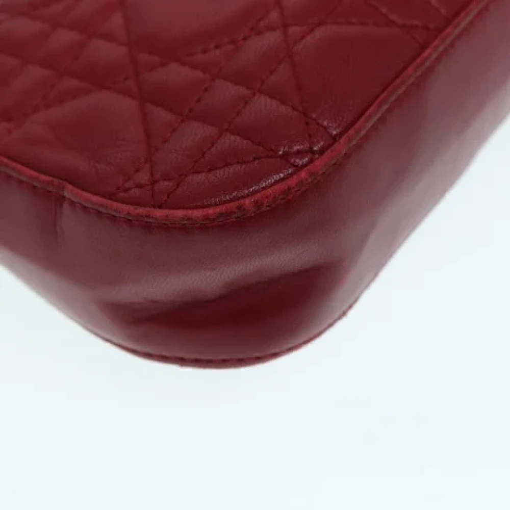 Dior Vintage Pre-owned Leather clutches Red Dames