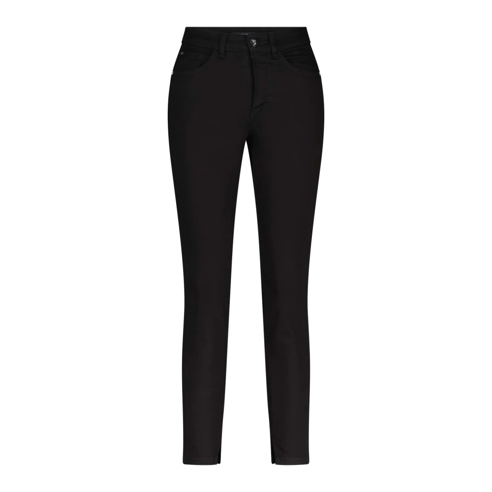 Marc Cain Silea Slim-Fit Jeans met Logo-Details Black Dames