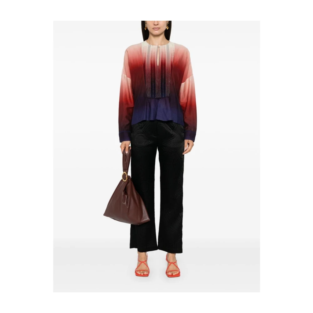 Forte Multicolor Degrade Ronde Hals Shirt Multicolor Dames