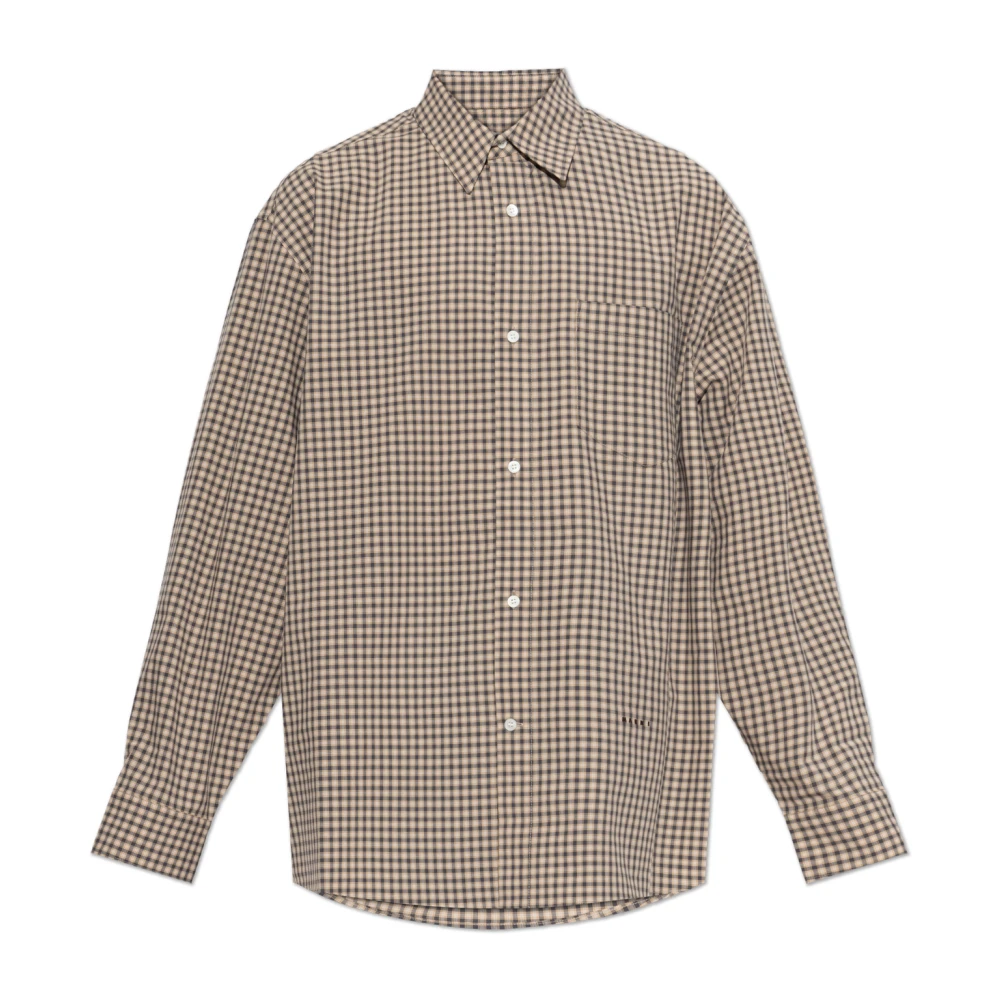 Marni Uomo Beige - Camicia A Quadri In Cotone - Shirts - S