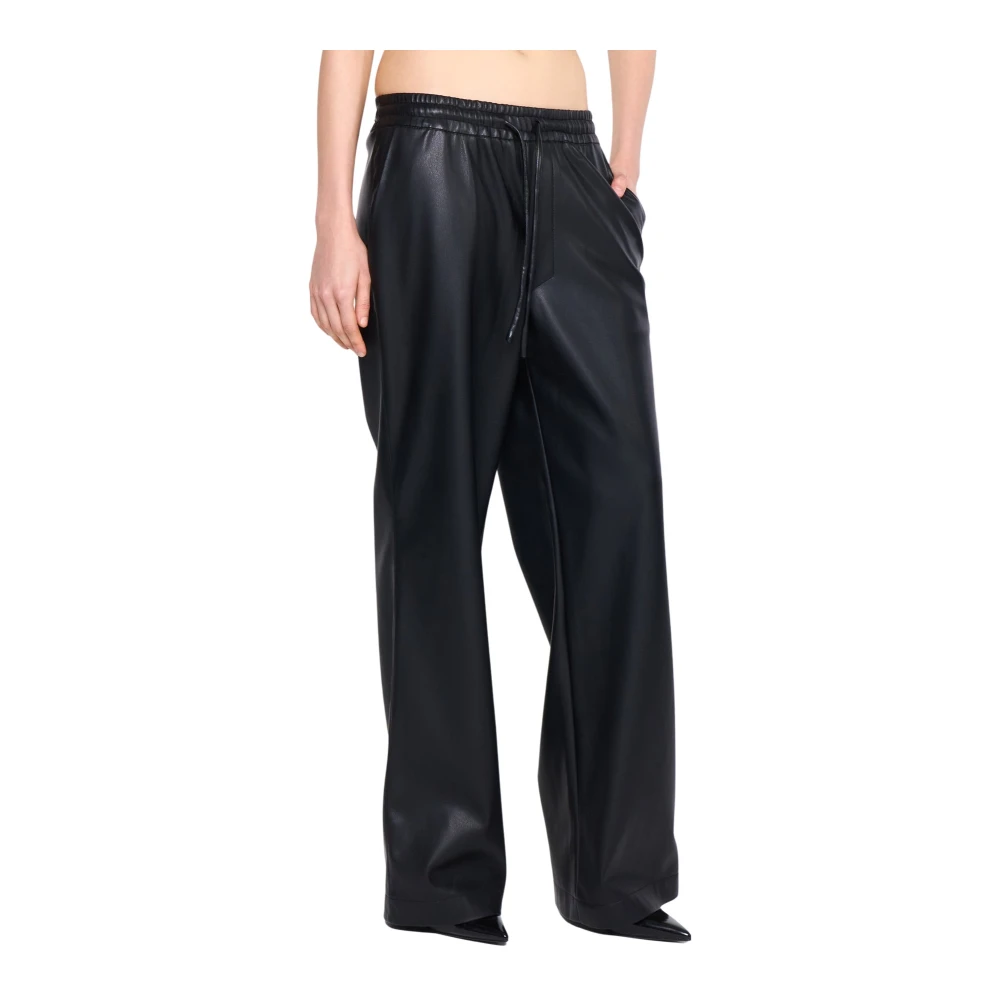 Silvian Heach Broek van imitatieleer Black Dames