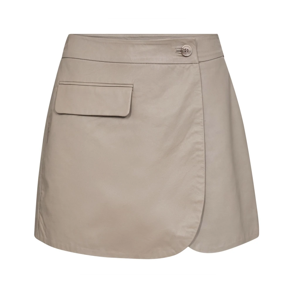 Co'couture Gray Belt Pleat Skirt - Female - Short Shorts - Xs - Shorts