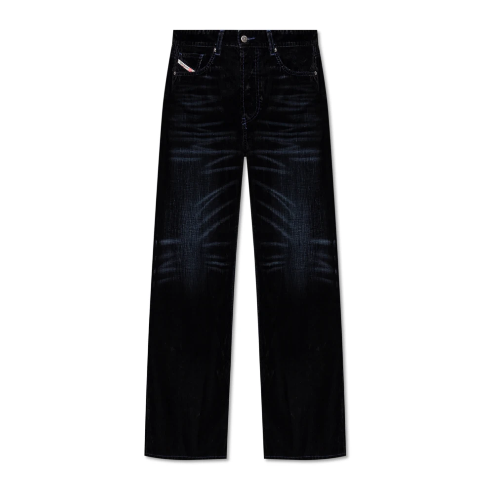 Diesel Velvet Weave Low Rise Jeans Black