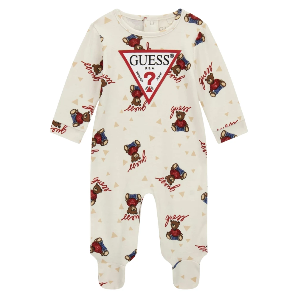 Guess Unisex Beige Teddy Bear Romper
