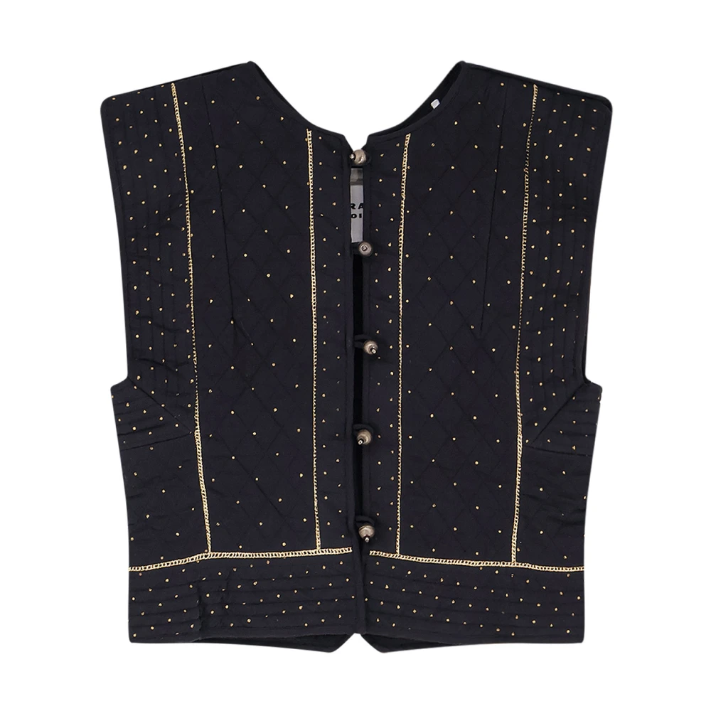 Marant Étoile Women's Black Waistcoats, M, Sleeveless Vest