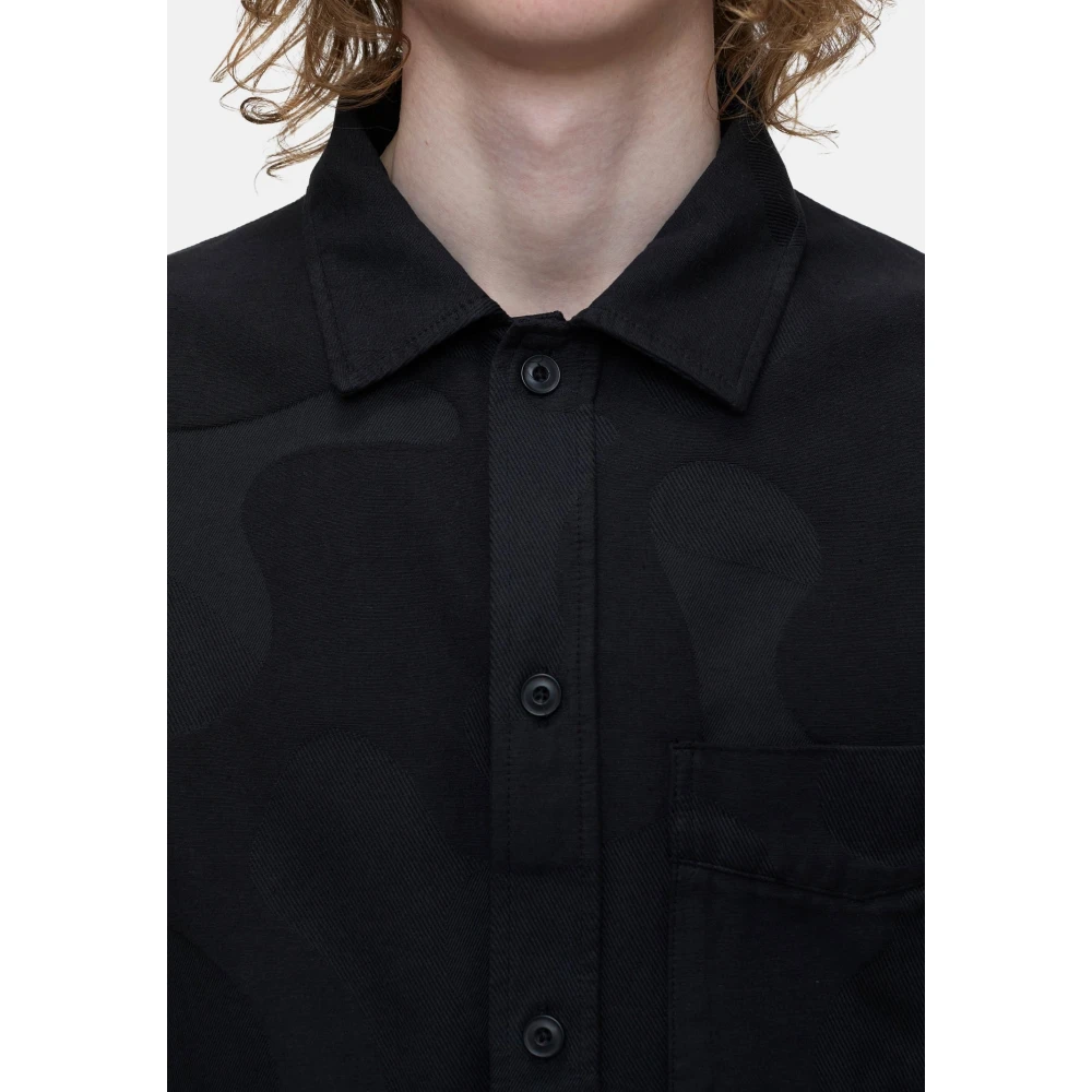 closed Camouflage Overshirt met Zak Black Heren