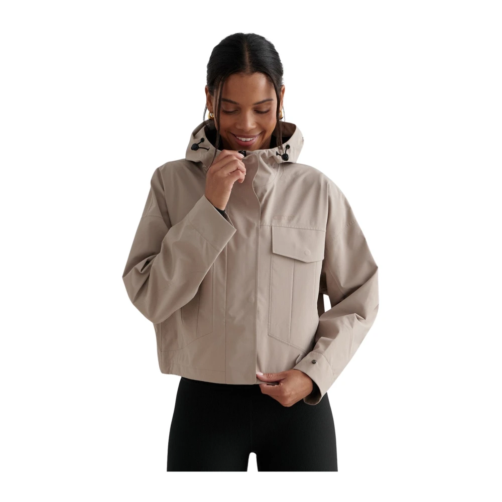 Aim'n Waterdichte 3-laags regenjas Beige Dames