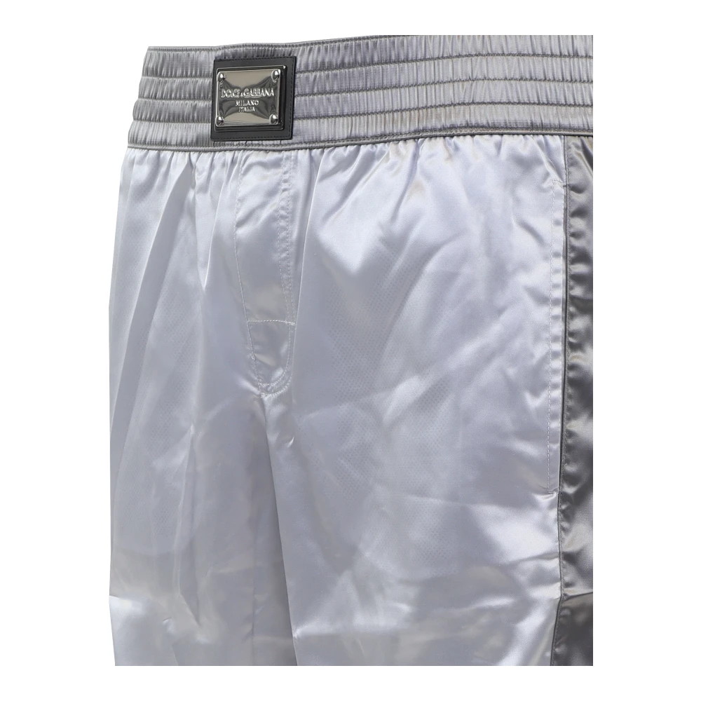 Dolce & Gabbana Heren Swim Trunks Metallic Grijs Gray Heren