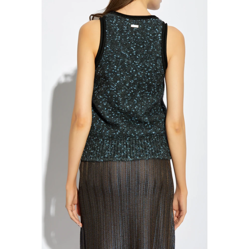 Salvatore Ferragamo Vest met trekkoord Black Dames