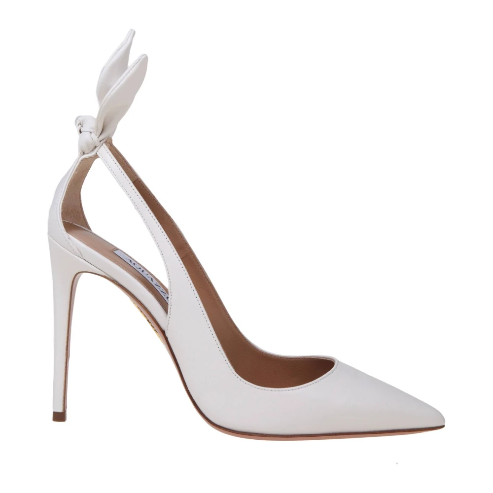 Aquazzura Women's White Bow Tie Pump 85 - Pumps - 4 Uk - Shoes