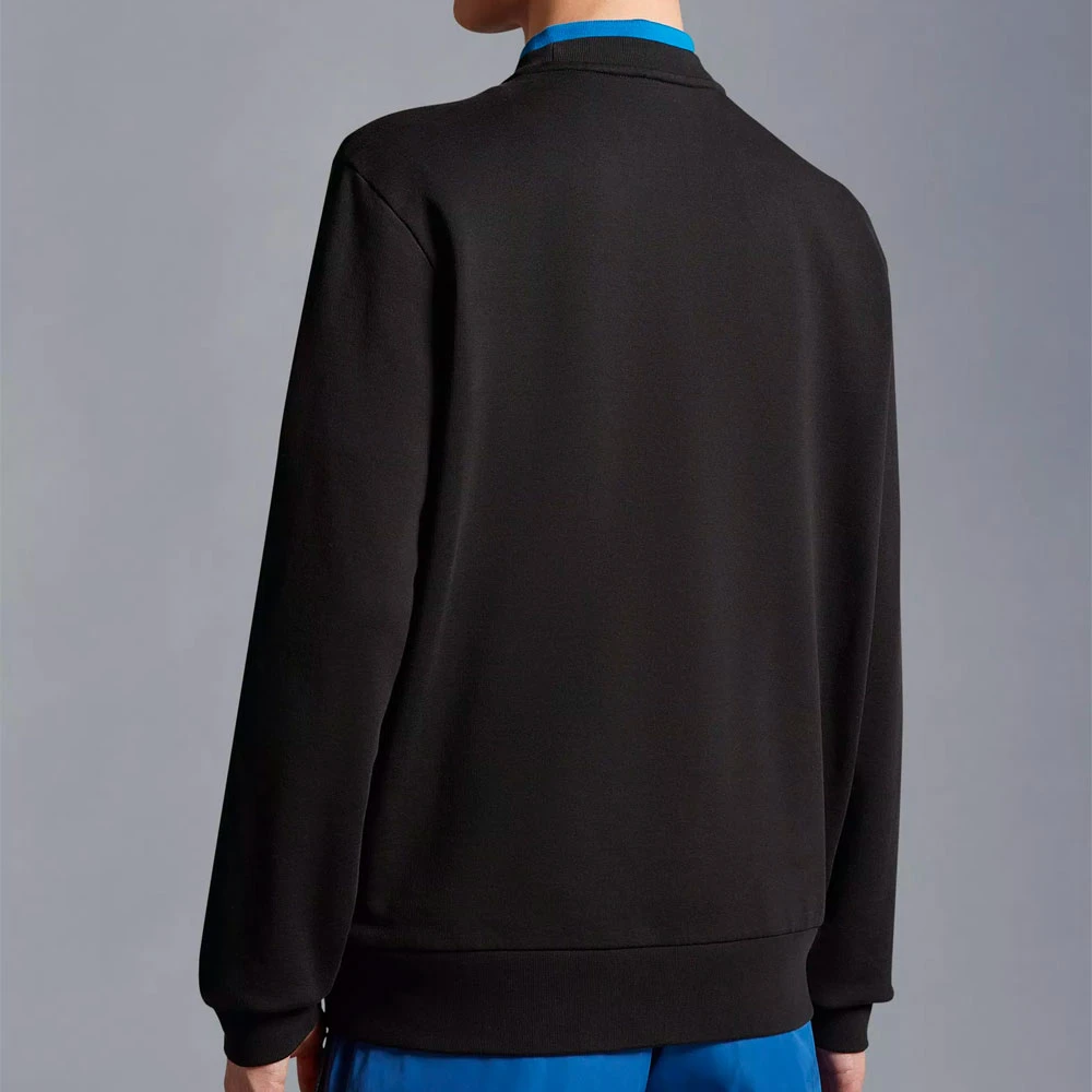 Moncler Logo Patch Sweatshirt Black Heren