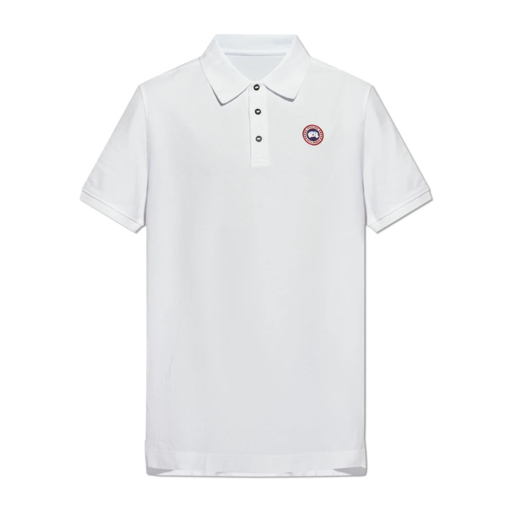 Canada Goose Polo met logopatch White Heren