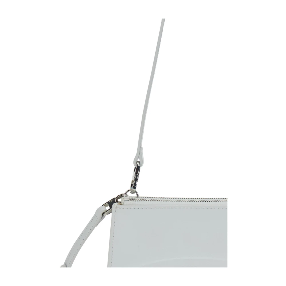 Diesel Witte Schoudertas met Leren Band White Dames