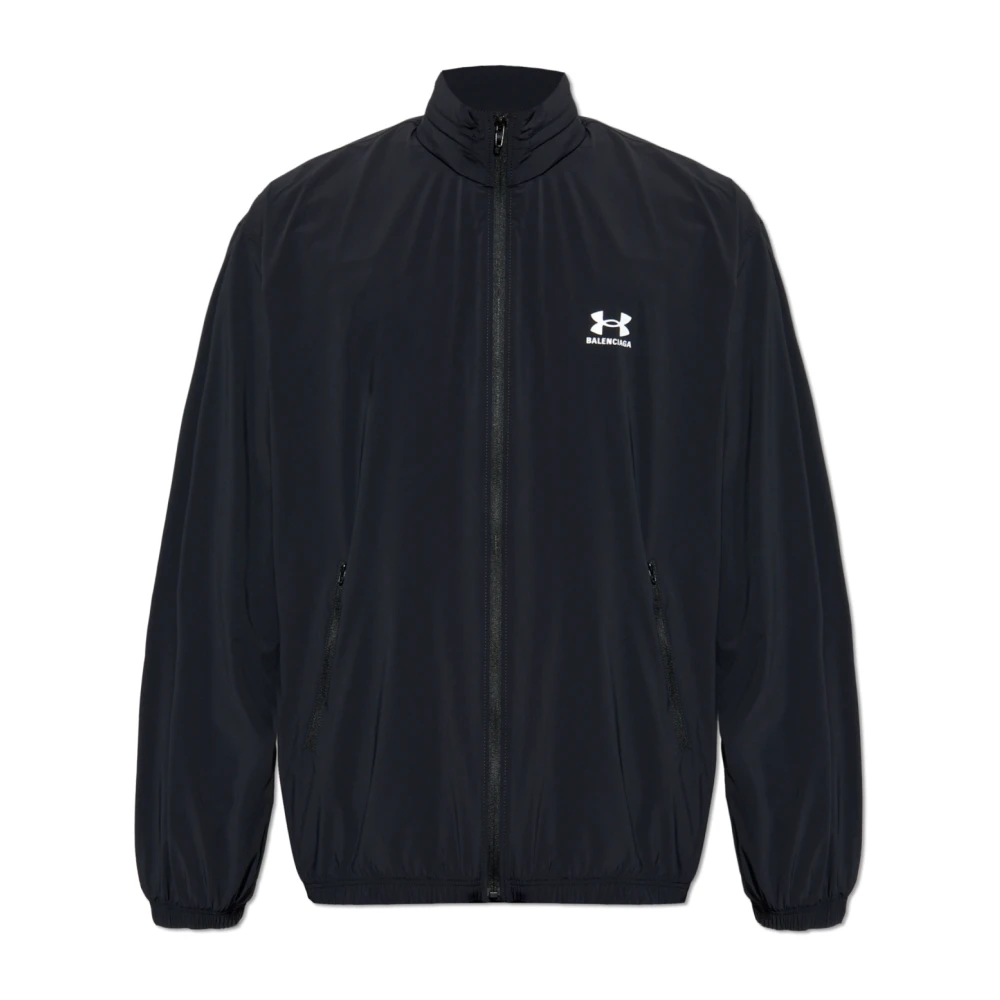 Balenciaga Jas met capuchon opgeborgen in kraag Black Heren