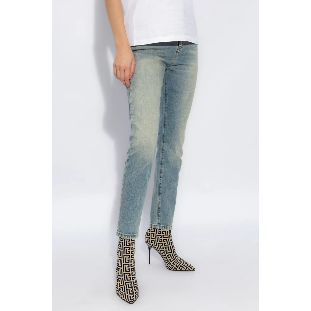 Balmain Jeans met vintage-effect Blue Dames