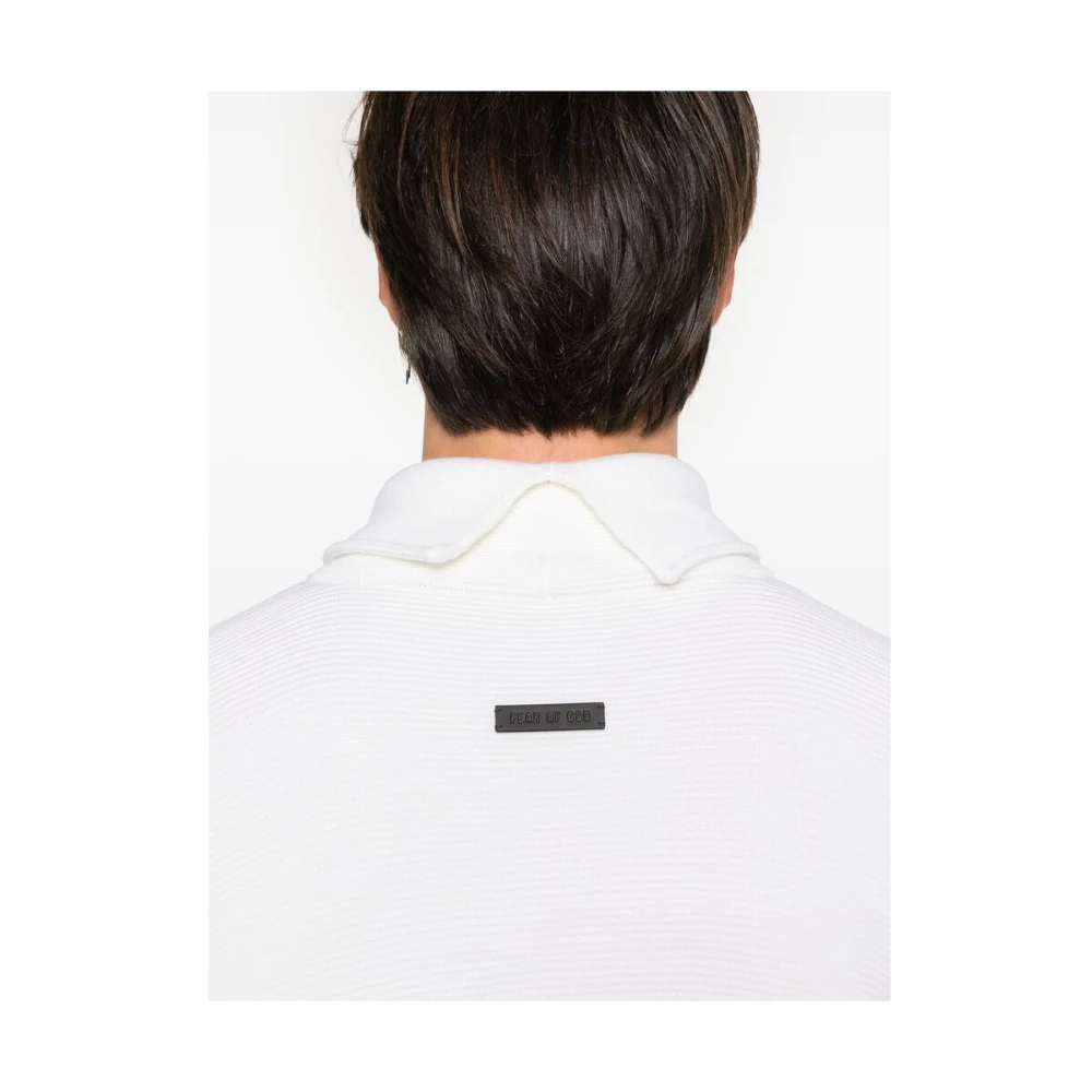 Fear Of God Ivoor Wit Geribbeld Gebreide Trui White Heren