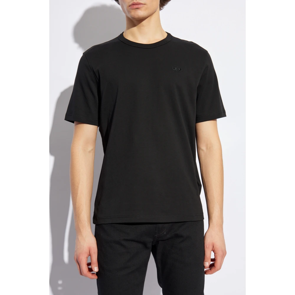 Diesel T-shirt T-Adjust-Slits-R17 Black Heren
