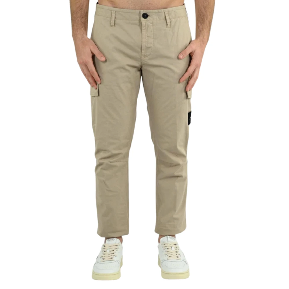 Stone Island Beige Cargo Chino Broek Beige Heren