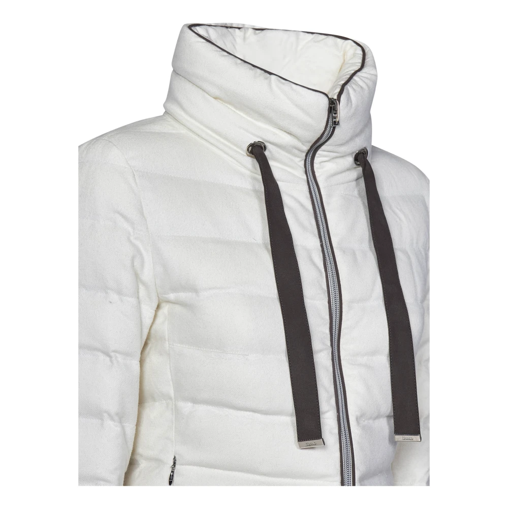 Herno Donzen Jas met Opstaande Kraag Beige Dames
