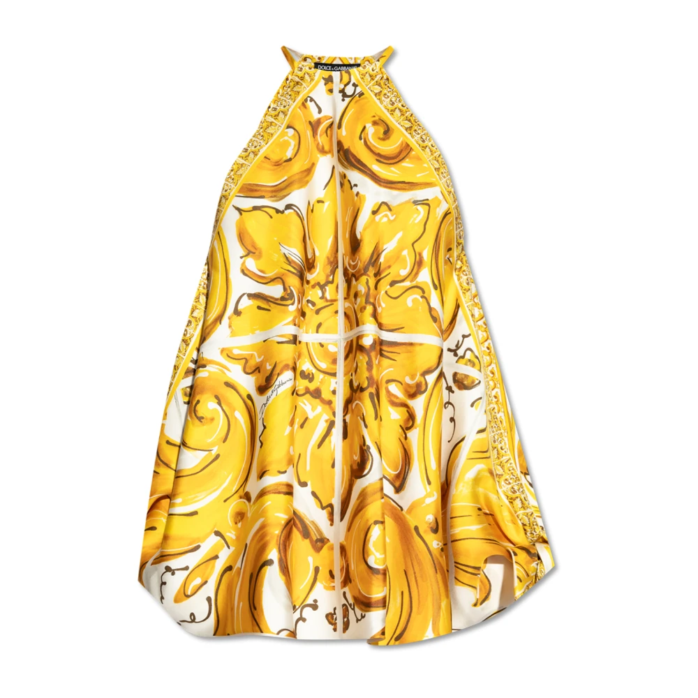 Dolce & Gabbana Stijlvolle TOP voor modeliefhebbers Yellow Dames