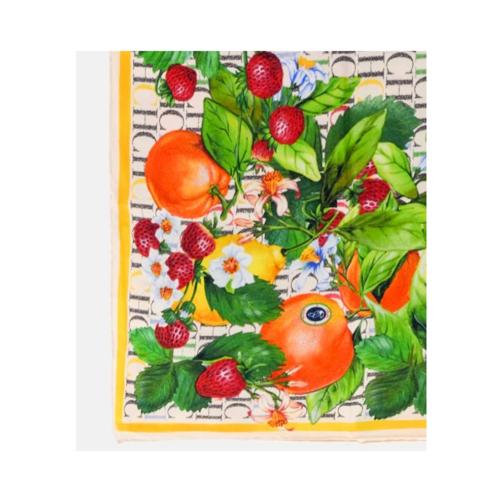Carolina Herrera Tropische Tutti Frutti Zijden Sjaal Multicolor Unisex