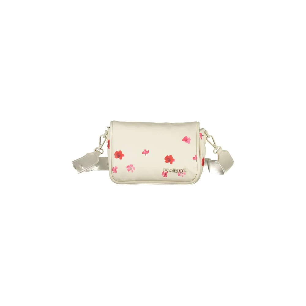 Desigual Women's White Polyethylene Handbag With Removable Chain